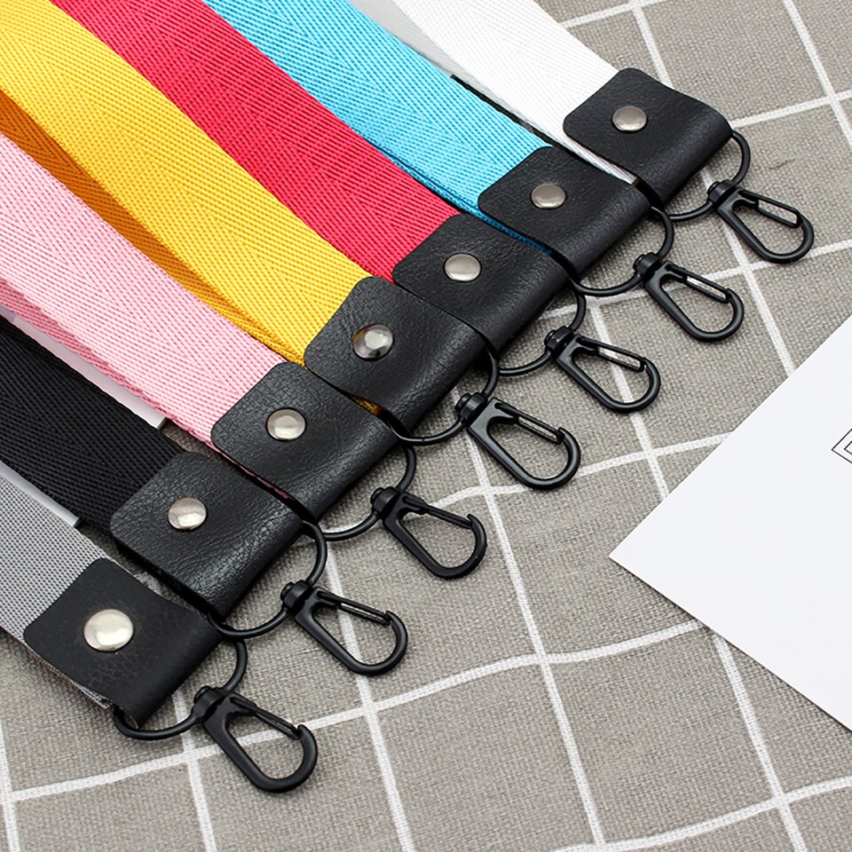 Keycord Nekband Telefoon Sleutel Strap Touw Lanyard Neck Strap Lanyards Voor Sleutels Telefoons Bandjes Usb Badge Houder Touw Kpop Wit lanyard