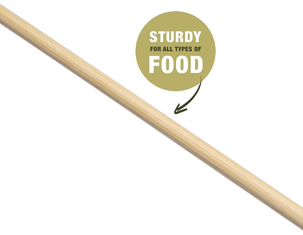 Bâtonnets de torréfaction guimauve 36 pouces 5mm d'épaisseur brochettes en bois Extra longues, 110 pièces. sans danger pour l'environnement 100% biodégradable