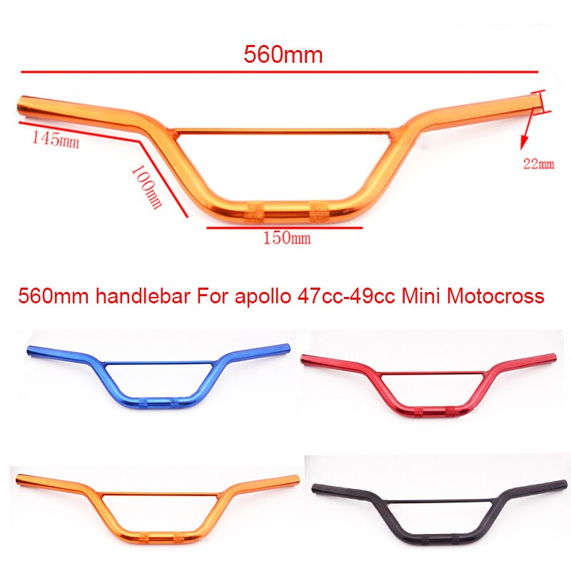 22Mm Aluminium Stuur Voor 7/8 &quot;Inch Handle Bar Motorfiets Motocross Mini Dirt Pit Bike Kleine Apollo 47cc 49cc 50cc Atv Scooter