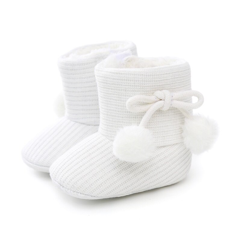 Automne Hiver Enfants Chaussures Bébé Fille Garçon Polka Dot Tricot Bottes Espadrilles Décontractées Garder Au Antidérapante À Semelle souple Chaussures de Marche: W / 0-6M