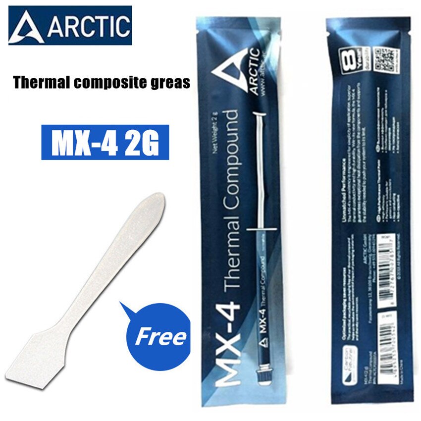 Arctic mx -4 2g 4g 8g 20g amd intel -suoritin cpu jäähdytin jäähdytystuuletin lämpörasva vga yhdiste jäähdytyselementti tahna 8.5( w/mk)