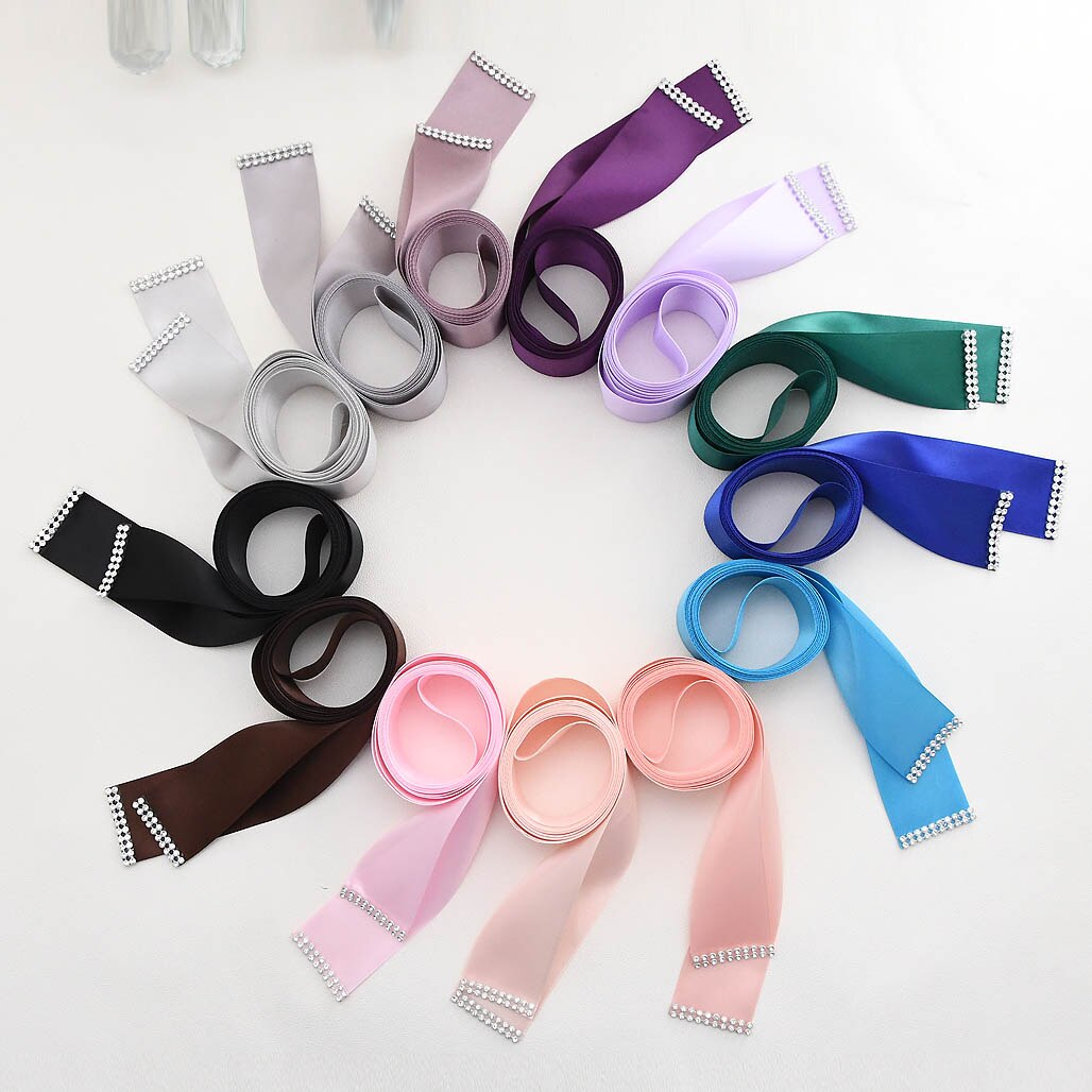 4CM Wedding Belts Accessories Girl Party Prom Decoration With Satin Ribbons and Thin Ribbon 4CM Width 100%