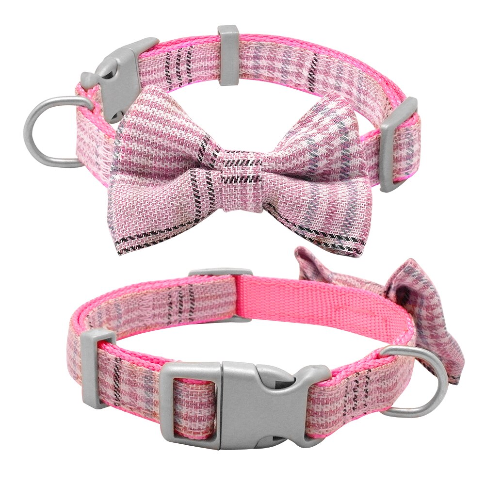 Hundhalsband och koppeluppsättning söta fluga hundhalsband med promenadkoppel för små medelstora hundar födelsedag bröllopstillbehör