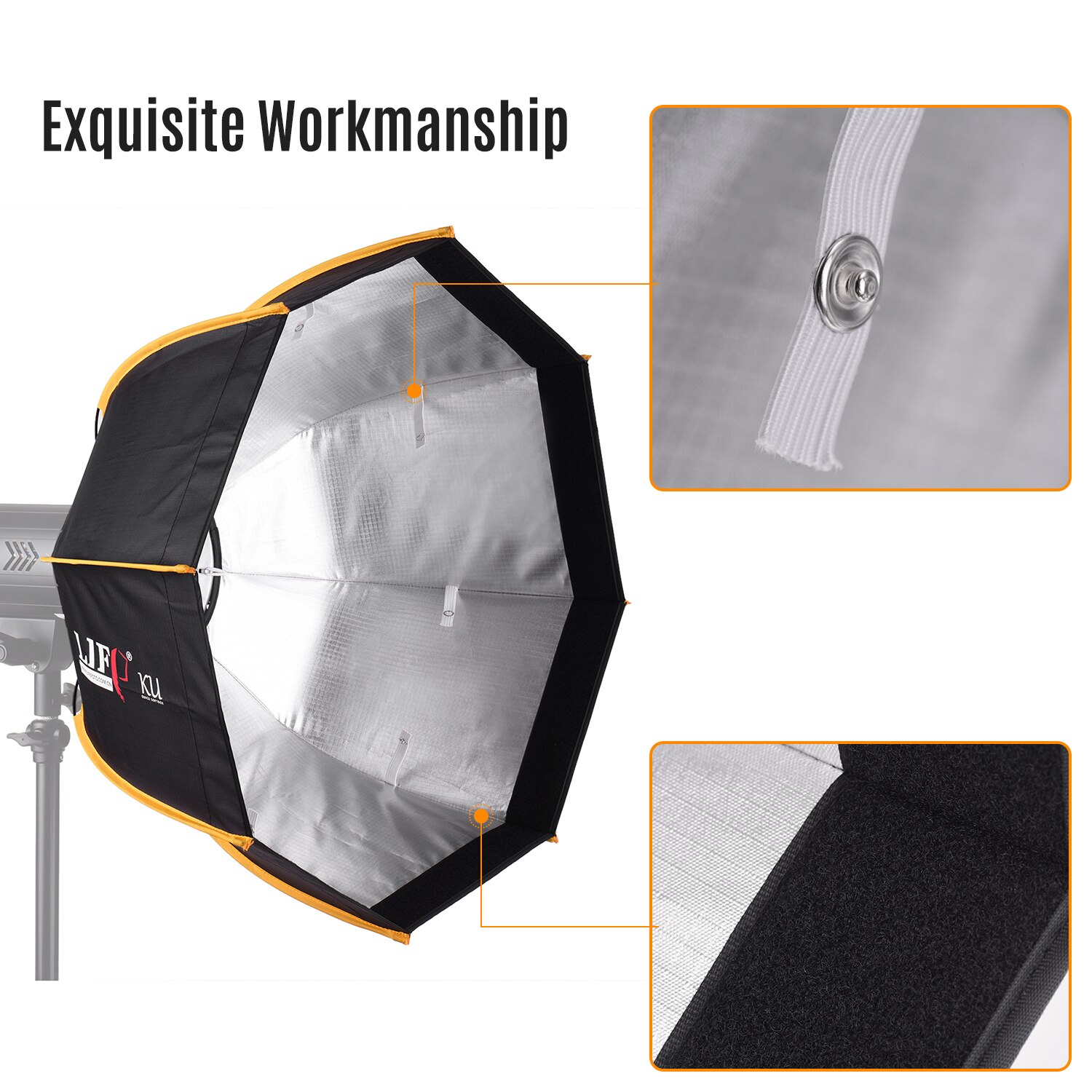 LIF-Caja suave Octagonal de 60cm, Softbox portátil para exteriores con bolsa de transporte, modificadores de iluminación para Flash Speedlite de estudio