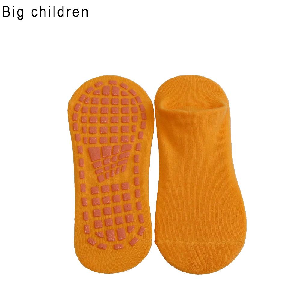 Children Polyester Cotton Anti Skid Socks Trampoline Socks Adult Comfortable Wear Non Slip Sports Socks Spring Autumn Winter: S Light Yellow