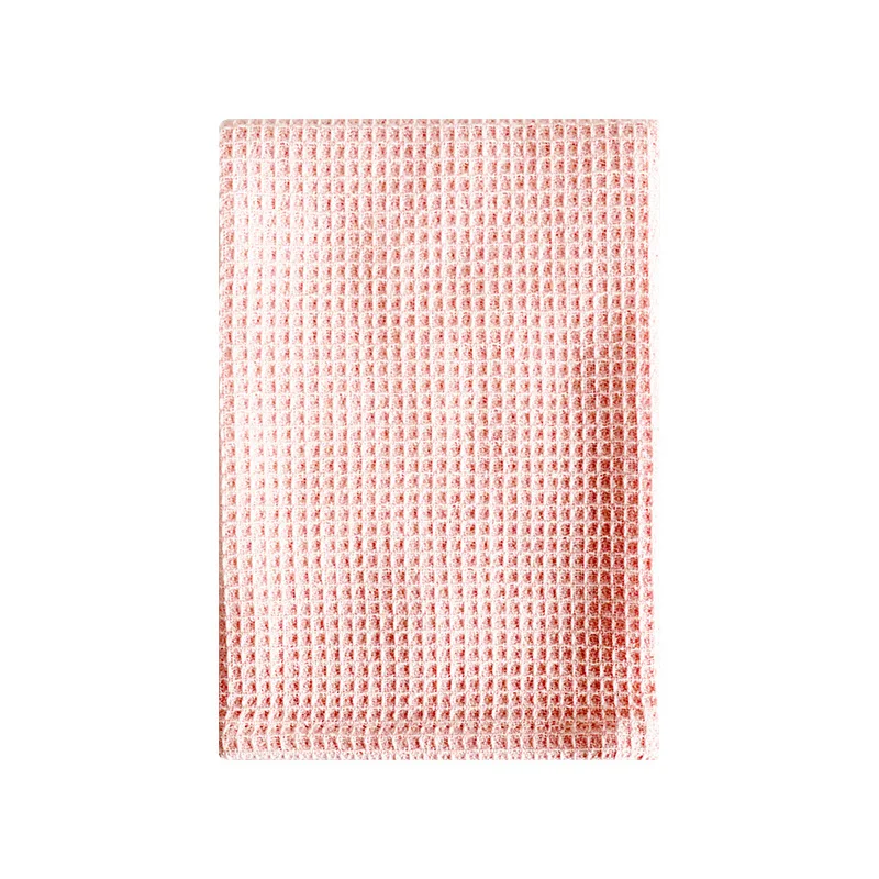 Katoenen Wafel Afwas Handdoek Ananas Check Theedoek Vierkante Handdoek Voor Thuis Keuken Schoonmaak Keuken Gadgets: Roze