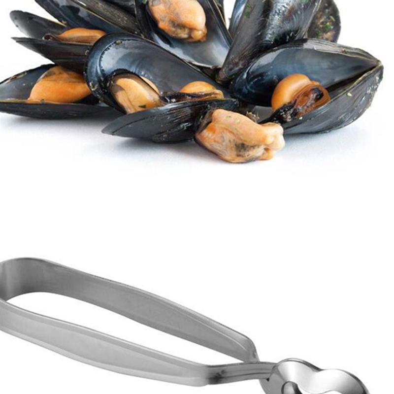 2pcs Stainless Steel Food Clip Escargot Fork Clip Snail Tong Utensils Tableware for Home Restaurant Hotel (Fork and Clip )