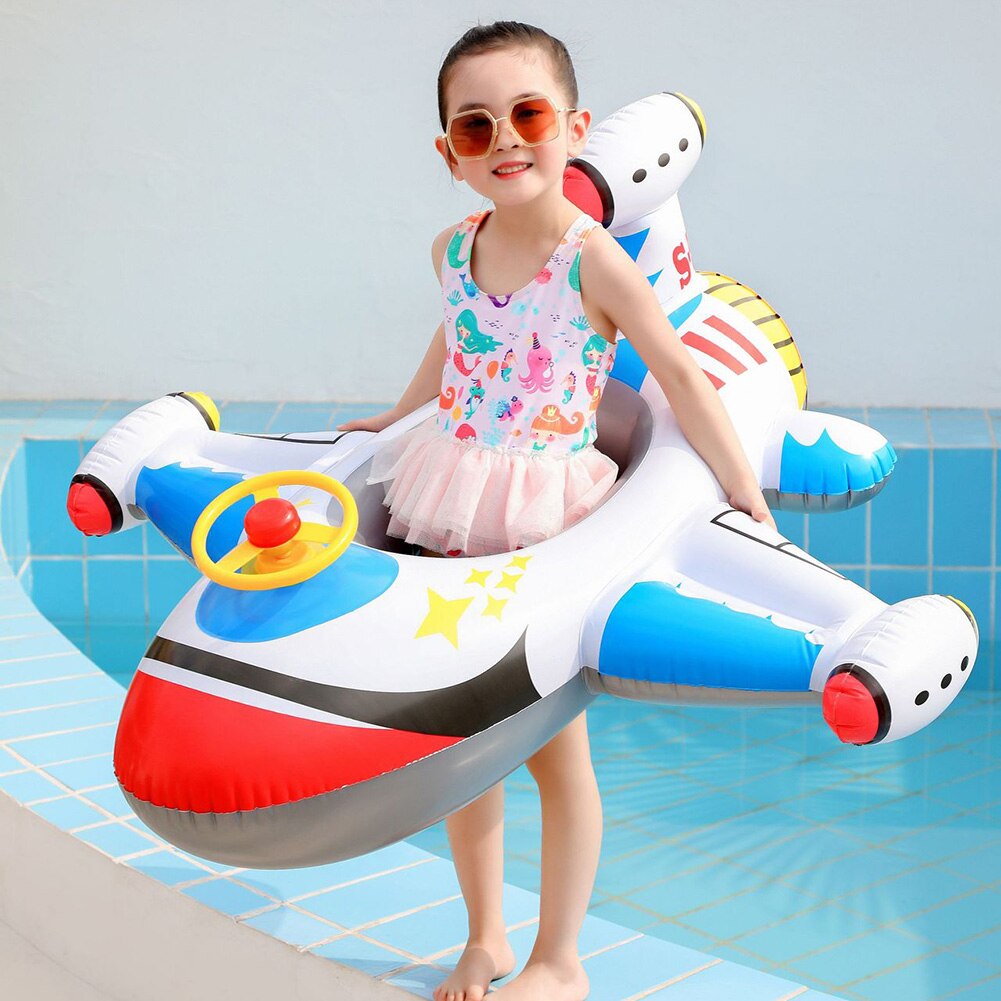 Aufblasbare Baby Schwimmen Ring Kinder Schwimmen Pool Zubehör Flugzeug Schwimmen Float Wasser Spaß Pool Spielzeug Schwimmen Ring Sitz Boot Sport