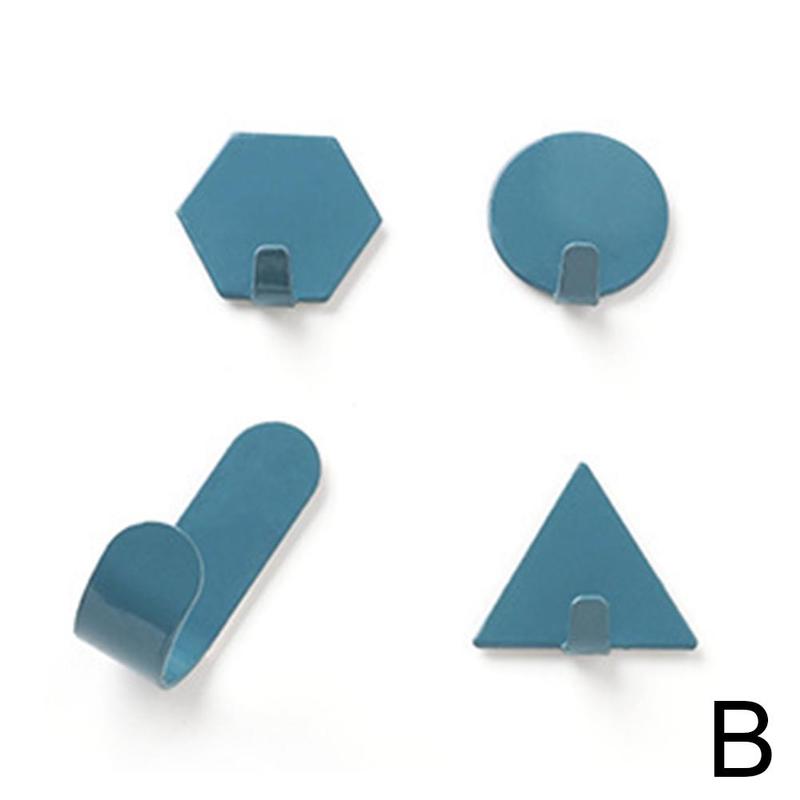 4 stuks/set hangers deur achter kapstok scandinavische stijl sleutelhanger slaapkamer wandhaak hangers voor kleding: B