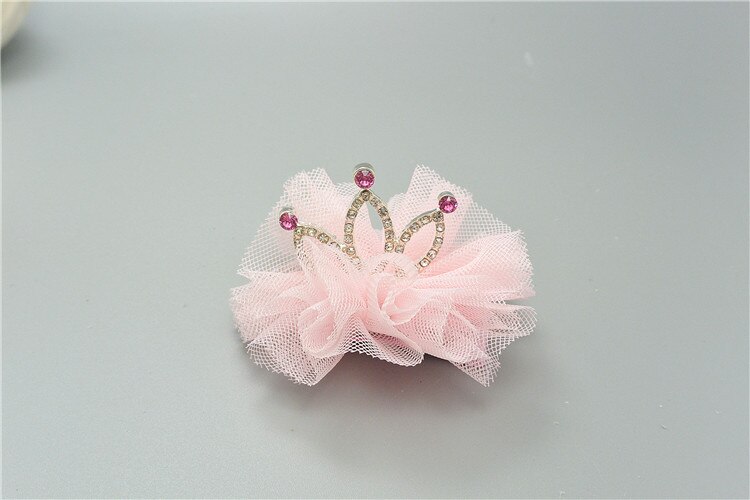 Presilhas de cabelo para crianças, grampos de cabelo de coroa de strass princesa acessórios de cabelo prendedores de cabelo para bebês tiara estéreo grampos de cabelo fofos para meninas
