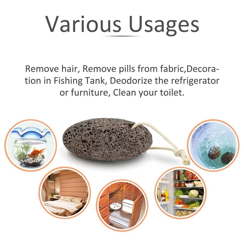 Lava Pumice Stone For Foot Scrubber, Foot Pumice To Remove Dead Skin (Ran Color And Shape)