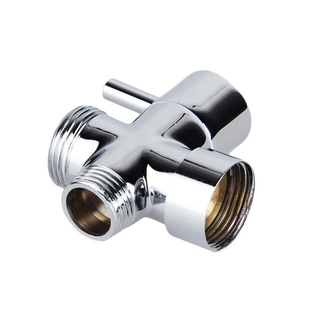 Brass Diverter Valve 3 way Water Separator Shower Tee Adapter Adjustable Shower Head Diverter Valve Bathroom Accessories: Three external teeth