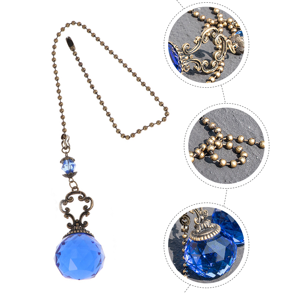 2Pcs Crystal Ceiling Fan Chain Unique Light Hanging Adorn Crystal Decor