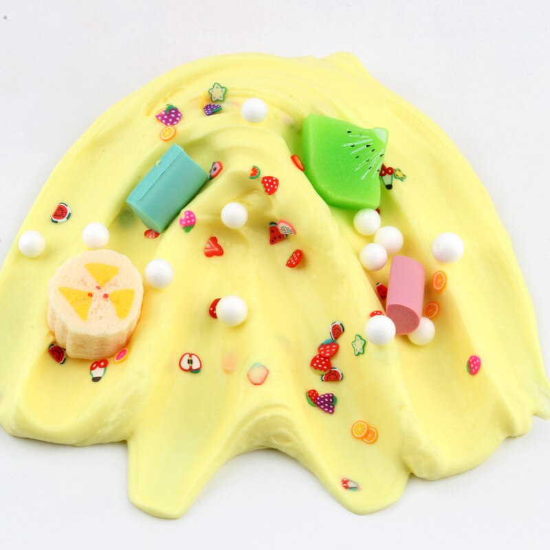 60ml Eis Schleim Baumwolle Schlamm Obst Liefert Flauschigen Schleim Tonne Charme Polymer Anti-presse Spielzeug für freundlicher Hand Plastilin