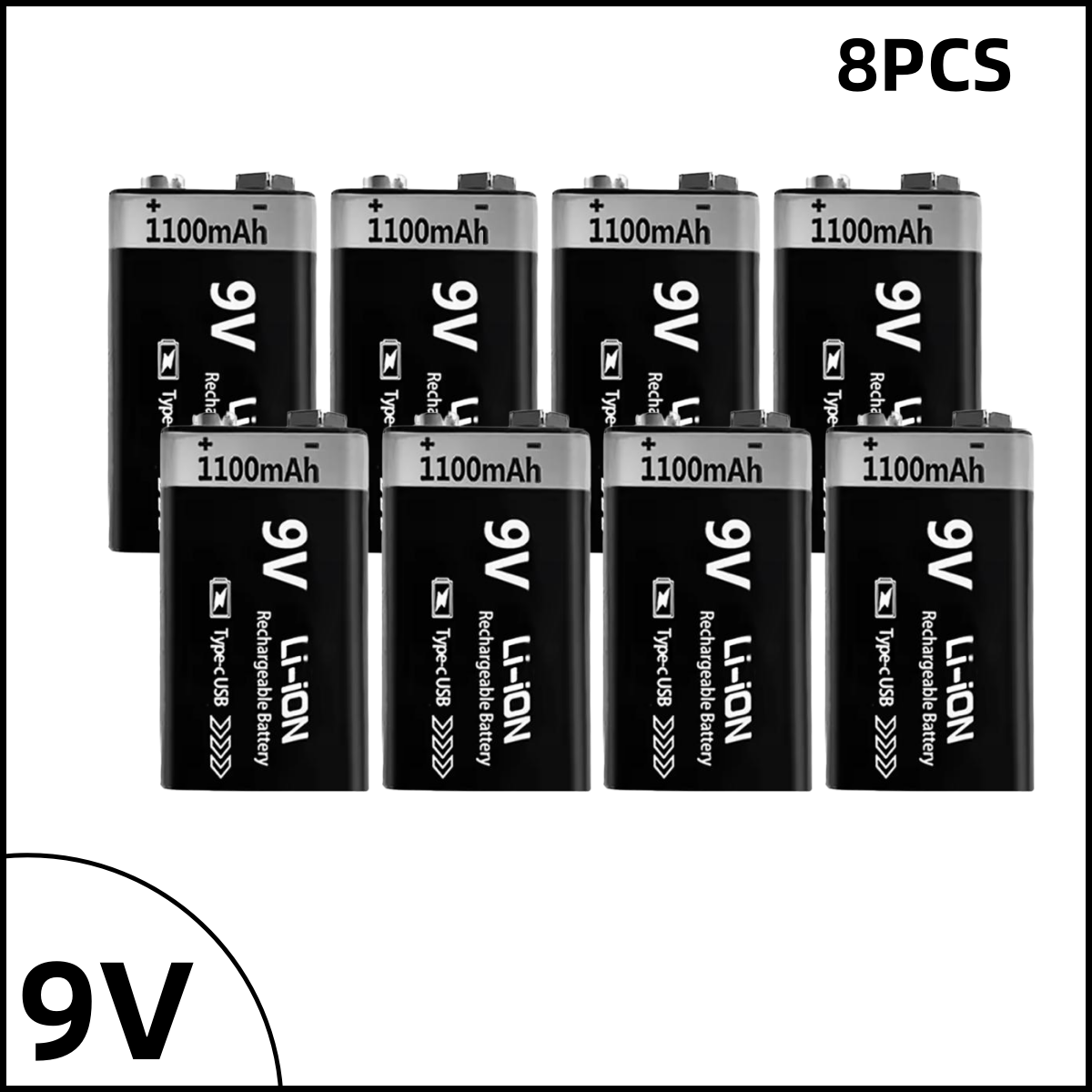High capacity AAA and AA Rechargeable Batteries USB Lithium-ion 3400mWh 1.5V AA Rechargeable Batteries+1100mWh 1.5V AAA Battery: Silver