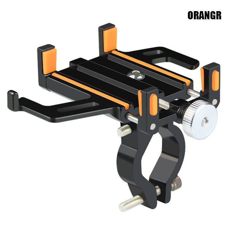 ARVIN Aluminium Motocycle Fiets Mobiele Telefoon Houder Stand Voor iPhone 8 P XR Sansung S9 Mountainbike Stuur GPS Beugel mount: Orange