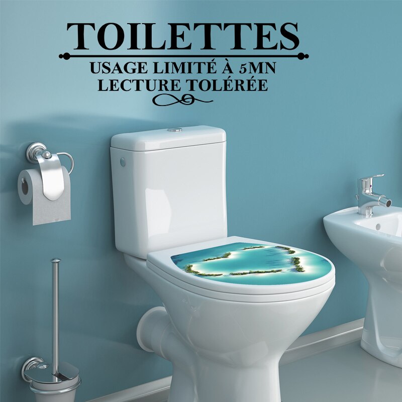 Kililaya-autocollants muraux Toilettes WC | Papier peint, Ici Ruine En Ruine Chef, Stickers muraux de déocration