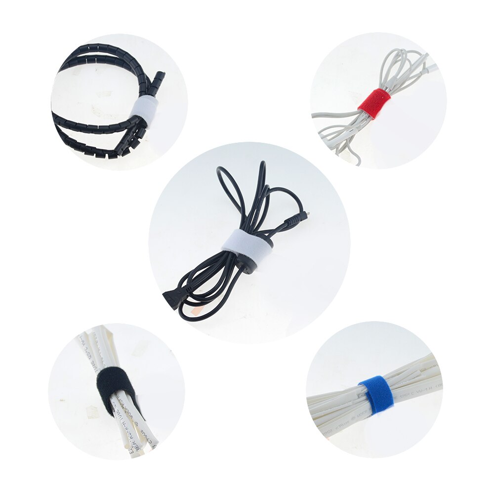 5M/Roll 2 Cm Breedte Plastic Magic Zelfklevende Tape Terug Naar Klittenbandsluitingen Diy Nylon Kabel clip Ties Wire/Desktop Management