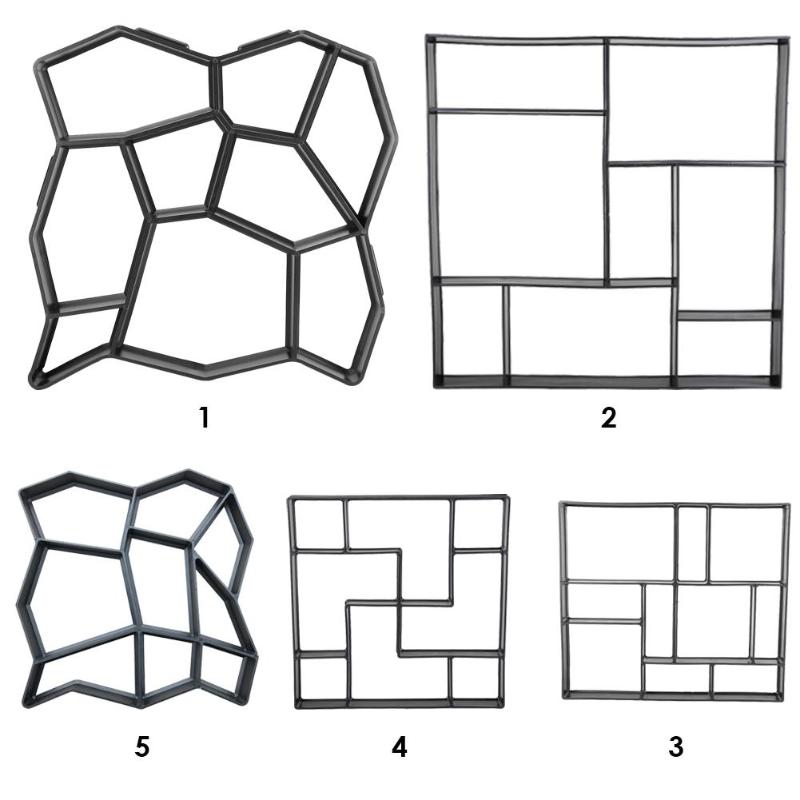 1pc manuelt hage fortau mold diy manuelt veibelegg sement betong murstein stein støpe hageverktøy diy hage