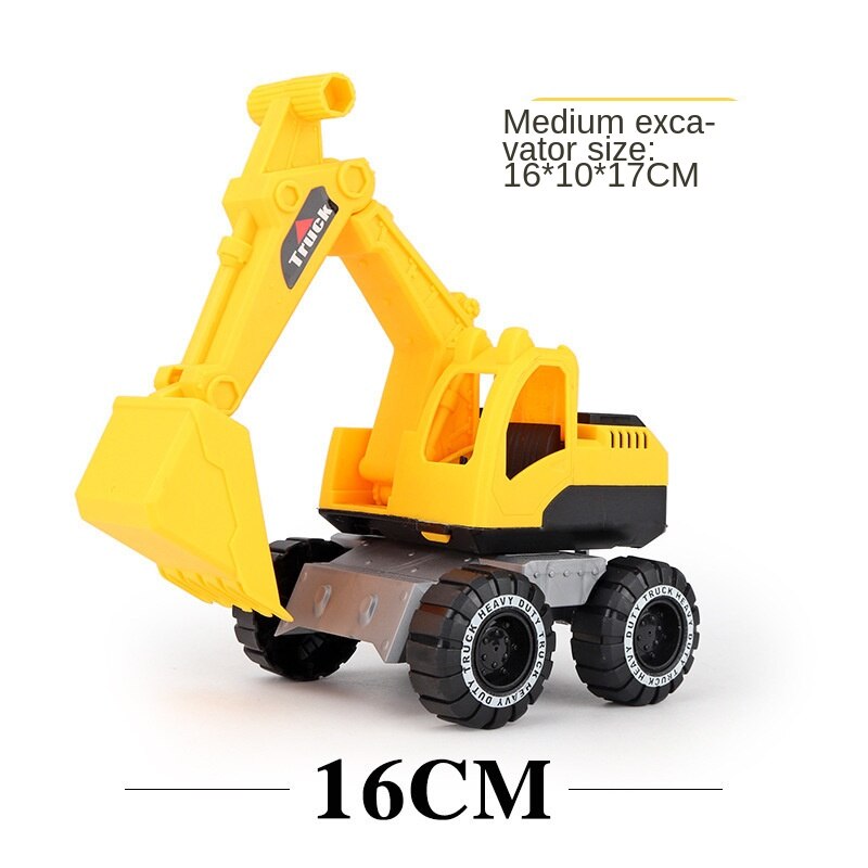 Multiple reative simulation excavator toy car model children's soft beach toys dredging game set children's YJN: Excavator