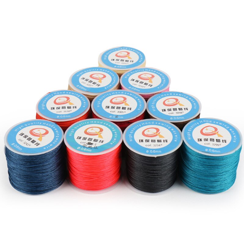 0.6mm tondo filo cerato filo di cera filo di cucitura filo per artigianato in pelle filo da cucito gioielli fai da te tariffa hilos para coser