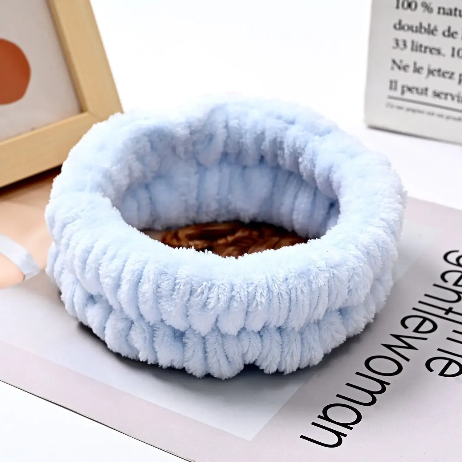 Muñequera de microfibra para lavado de muñeca, toalla, muñequera, Scrunchies para lavarse la cara, muñequera absorbente, diadema para mujer: Gris oscuro