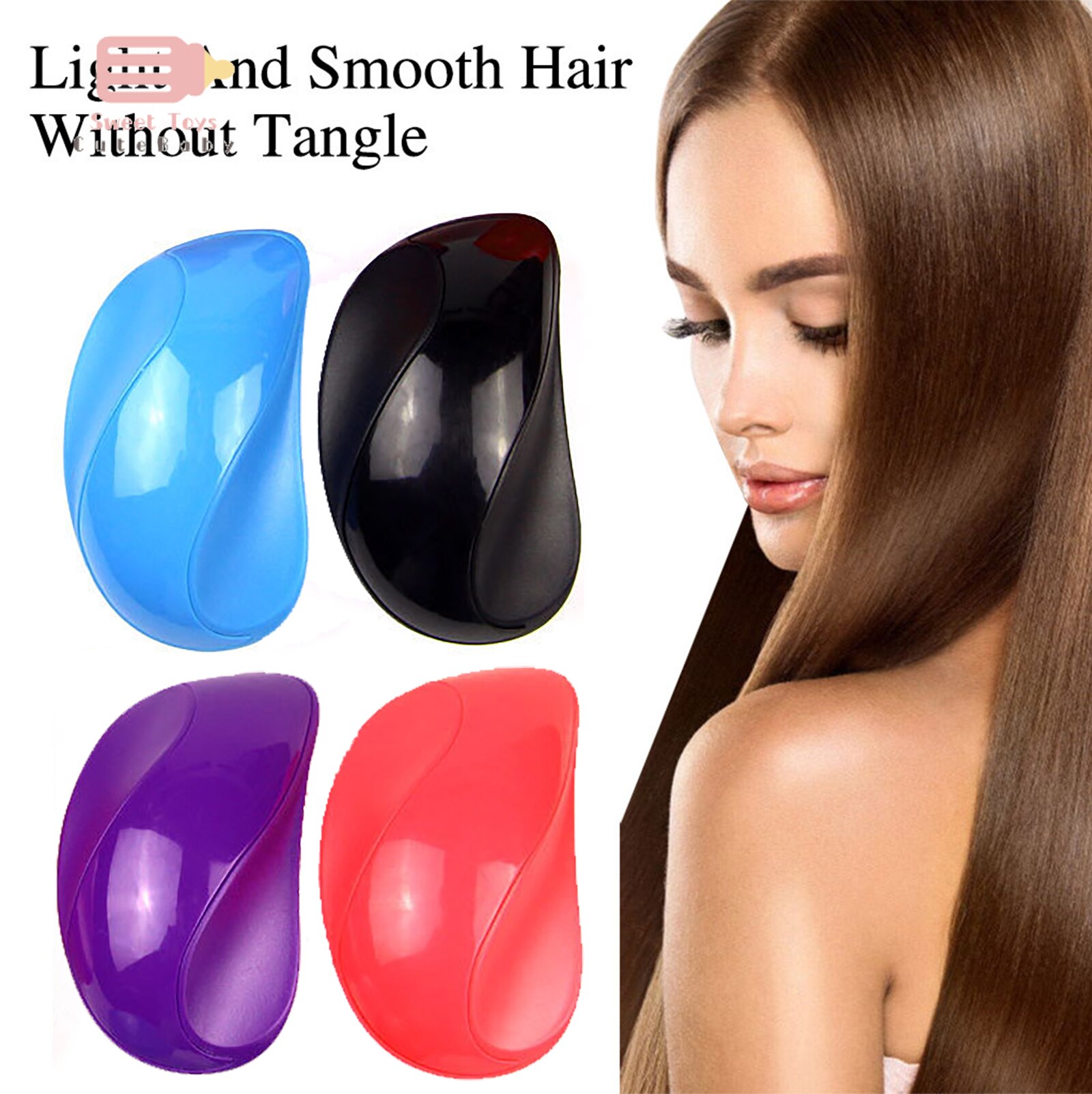 Style Handle Detangling Comb Tangle Hair Brush Mouse Comb Magic Straightening Combs Salon Styling Tamer Tool