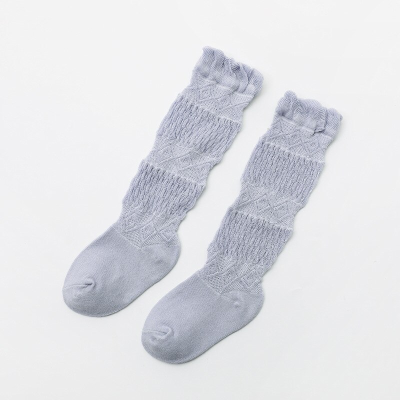 Wecute Frühling Herbst unisex Baby Jungen Lange Socken Baumwolle freundlicher Socke Kniehohe freundlicher Mädchen Socken Einfarbig Bein wärmer: Blau / Pro 1-3Jahr