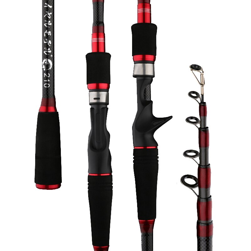 Carbon Telescopic Fishing Rod Carp Pole For Pike 1.8m 2.1m 2.4m 2.7m Carbon Fiber Spinning Fishing Rod Bait Casting
