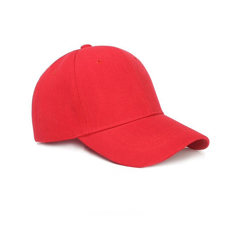 Dame cap menn solid unisex svart kvinner menns baseball cap menn kvinnelig cap svart baseball cap kvinner: Rød