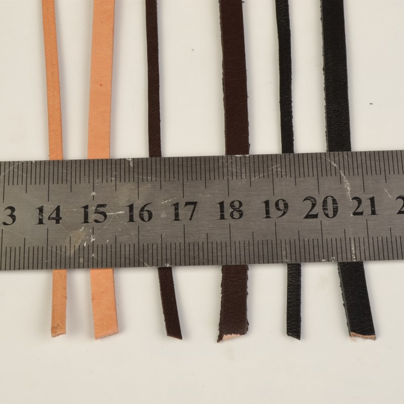 10m møder 3mm 5mm reb af naturlæder flad ledning armbånd smykker fund vævede reb halskæde diy læder håndværk