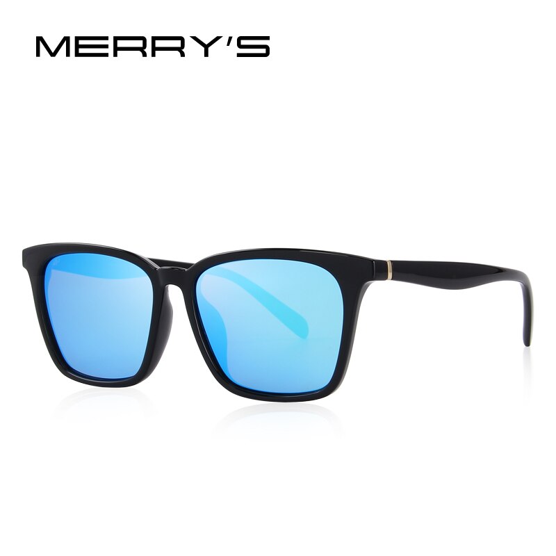 MERRYS Mannen/Vrouwen Klassieke Gepolariseerde Zonnebril Zonnebril 100% Uv-bescherming S8219: C02 Blue