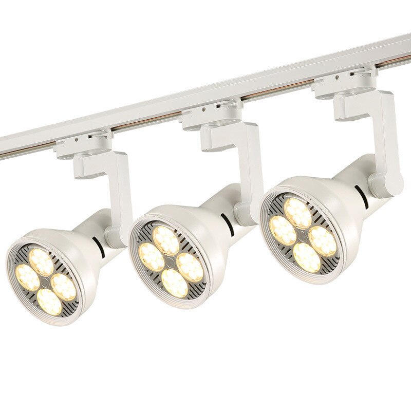 24W Super heldere LED track wit zwart spotlight twee-draad COB rail spot licht lamp COB LED track licht Geen montagebeugel