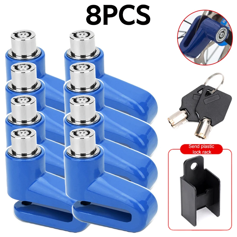 Beveiliging Antidiefstalslot Fietsschijfremslot Fiets Motor Mini Antidiefstal Draagbaar hangend remslot van aluminiumlegering: Black