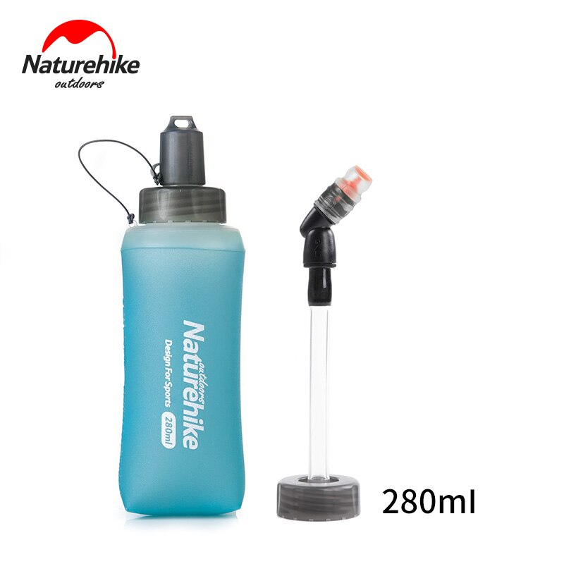 Naturehike Tpu 2 Covers Siliconen Gel Bite Nozzle Vouwen Zachte Water Cup Running Sport Waterkoker Rijden Fitness Cup: 280ml