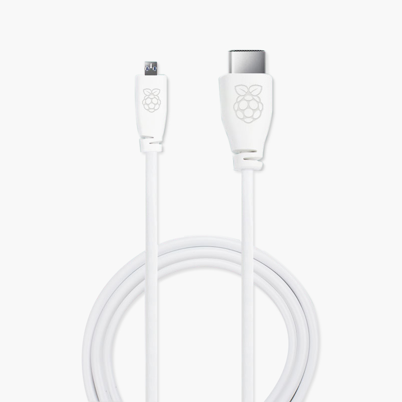 Officiële Raspberry Pi 4, 5 Micro HDMI naar standaard HDMI (A/M) 1 m en 2 m kabel