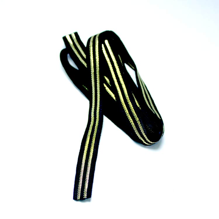 Pop 1cm- farvet elastik elastisk gummi fladt gummibånd farve elastiske bukser fint tøjtilbehør bukser taljebukser: Guld