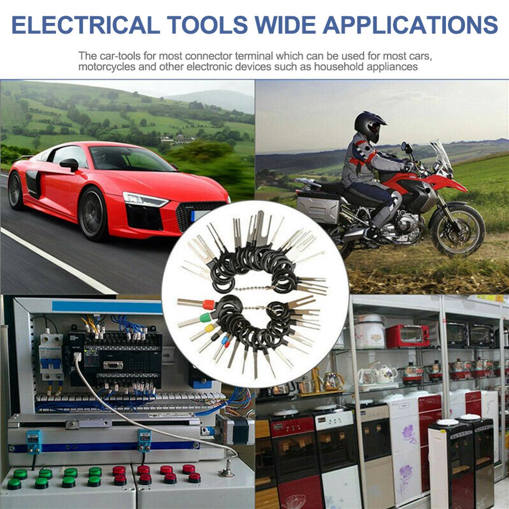 60pcs Car Plug Terminal Removal Tool Pin Needle Retractor Pick Electrical Wire Puller Hand Tools Kit