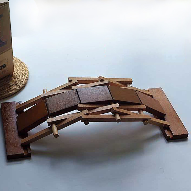 Wooden DIY Arch Bridge LuBan Brain Teasers Engineer Construction Building Toys for Kids Boys Girls Educational