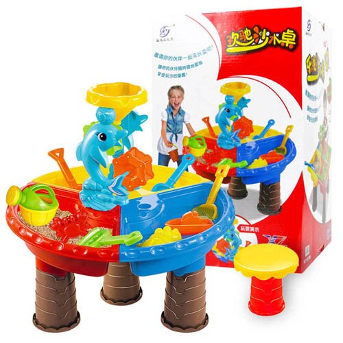 Zomer Baby Speelgoed Zand Water Spelen Strand Tafel Interactieve Strand Water Spelen Speelgoed Zand Dune Tool voor Kinderen Educatief Speelgoed: 9827