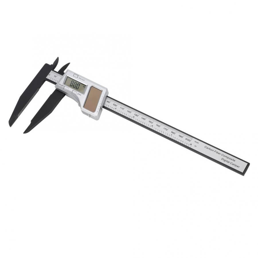 Digital Caliper Solar Power Carbon Fiber Ruler with 75mm Long Jaw Measuring Tool Electronic Caliper 200mm 0.1mm