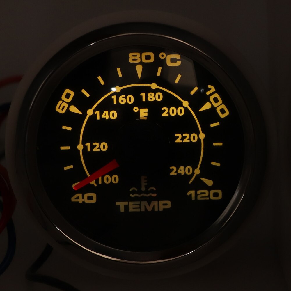 Automotive Water Temp Meter 40 ~ 120 Celsius 7 Kleur Temperatuur Indicator Voor Auto Auto Motorfiets Thermometer Met Sensor