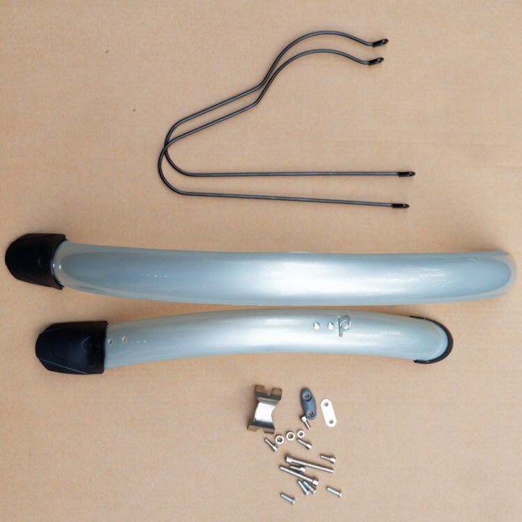 Bicycle Fender Folding Bike Mud Guard Cycling Mudguard Front Rear 14 inch 16 inch 20 inch Chrome plastic BMX Bike Accessories: 20 D brake Silver