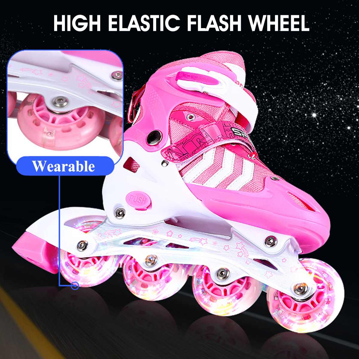 Full Flash Glowing Boys Girls Children Inline Skates Roller Skating S/M/L Christmas For Children Comfortable Breathable