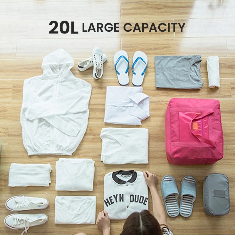 Opvouwbare reistas Lichtgewicht reizende plunjezak voor dames Heren Tote Bag Handbagage Tas Weekender Weekendtas