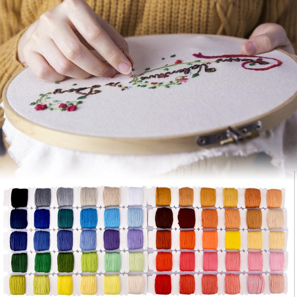 Embroidery Starter Kit Full Set-Magic Embroidery Pen Punch Needle,Hoops,Threads,Stitching Punch Pen Set Craft Tool for Beginner