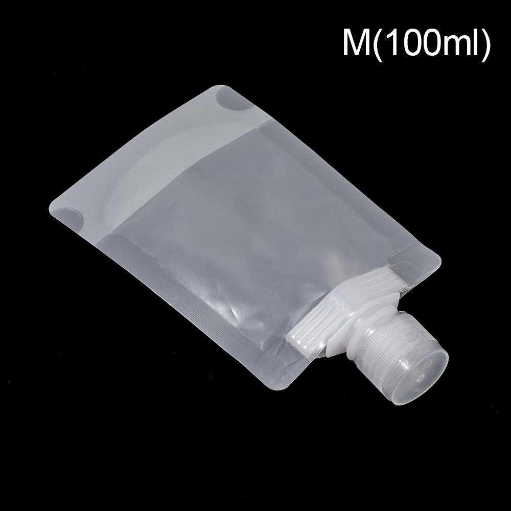 50ml/100ml Spout Bag Liquid Stand Pouch Durable Clear Travel Mini Bag Disposable Liquid Shampoo Lotion With Spout Sealed Bag: M