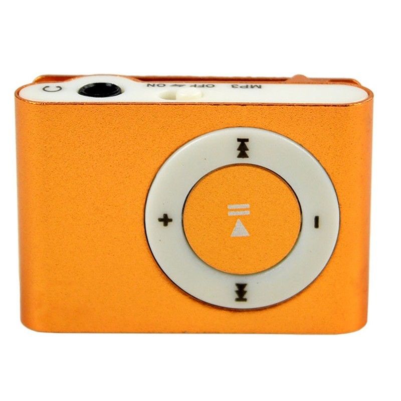 Clip MP3 Speler Mini Tf/Sd Slot Usb Muziekspeler Metalen Waterdichte Sport Walkman Lettore Draagbare MP3 Micro: Oranje