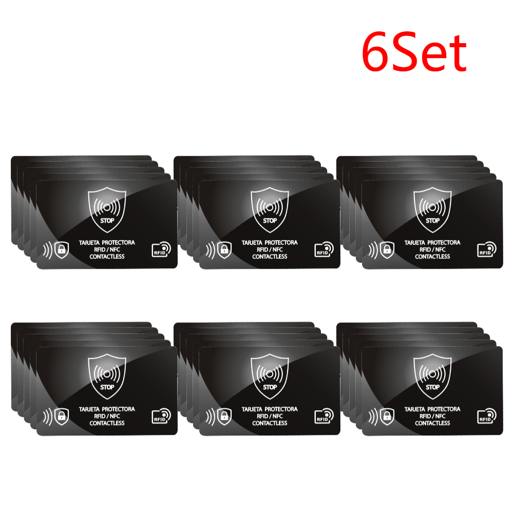 5-50PCS Draagbare RFID-blokkeerkaart Eén kaart Beschermt de hele portemonnee NFC-debit Credit Paspoortbeschermer RFID-blokkering Ultradun: Roze