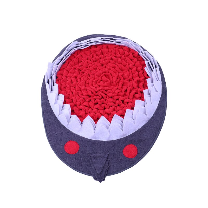 Shark pet sniffing mat, bite-resistant toy training blanket, anti-choking dog blanket dog blankets: Red